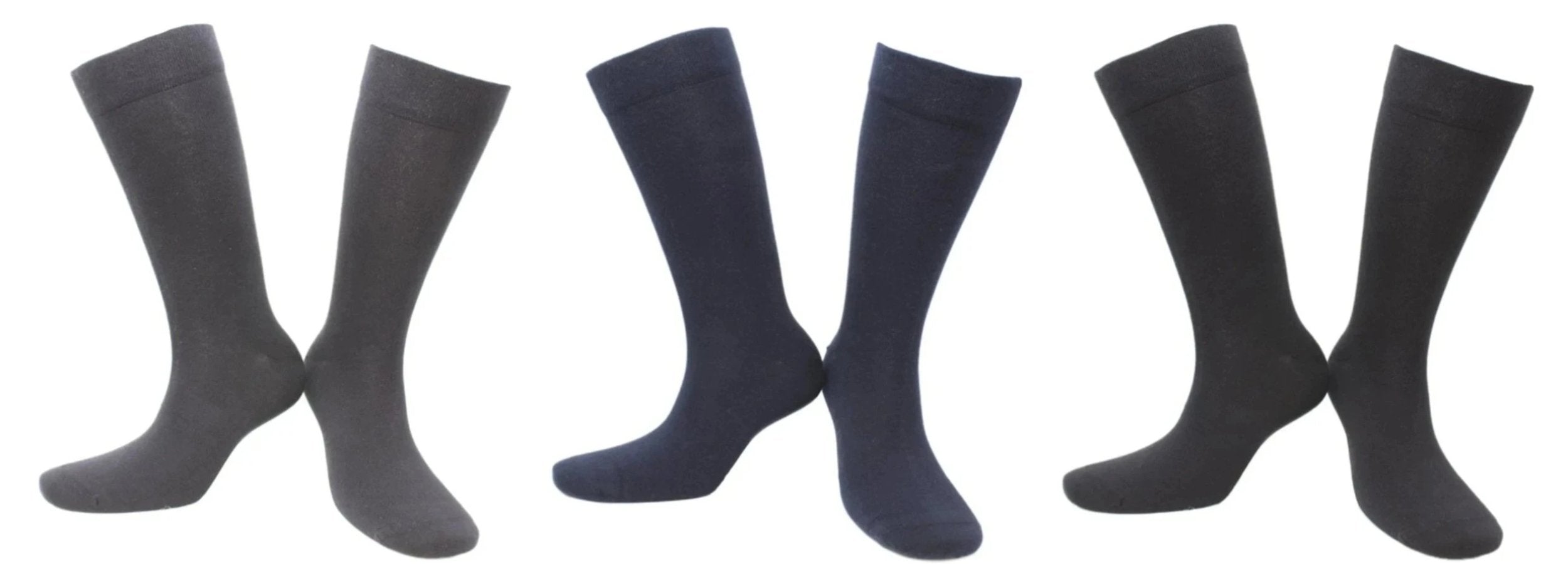 Chaussette Anti Transpiration Sans Couture en Modal - Gris, Bleu Marine, Noir (3 paires)
